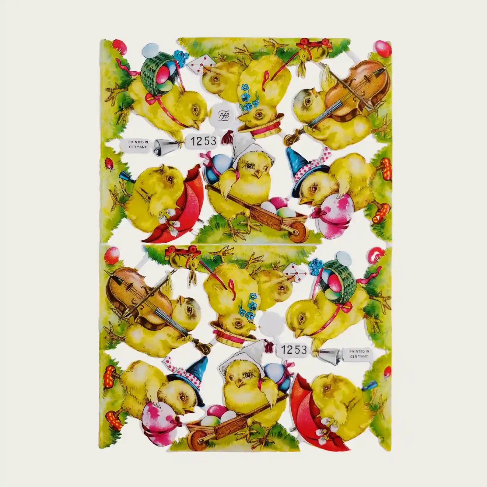 bokmarke-med-nostalgiskt-paskmotiv-med-kycklingar