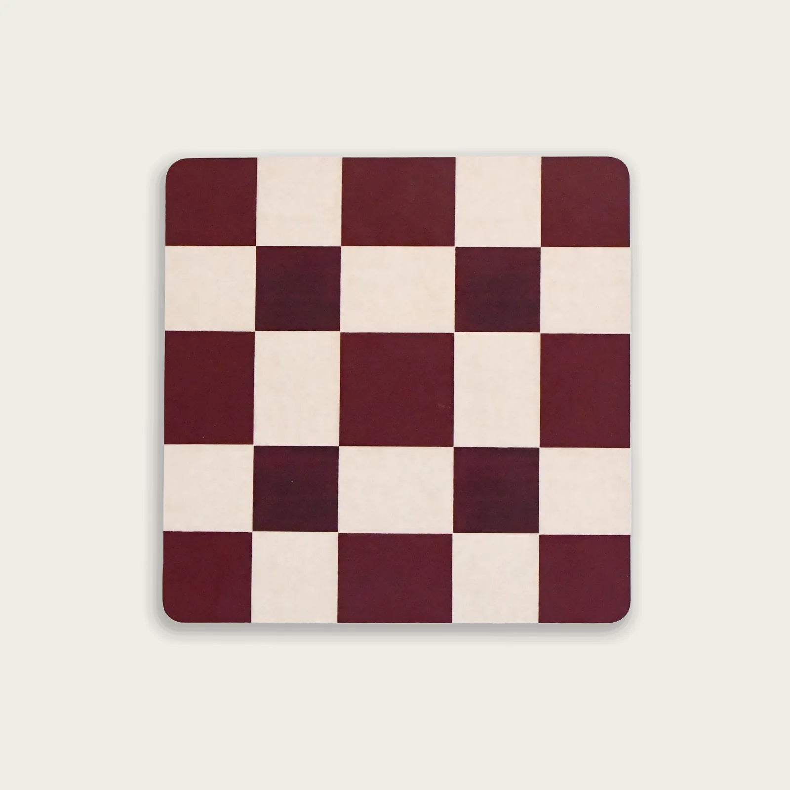 Underlägg - rutan plommon