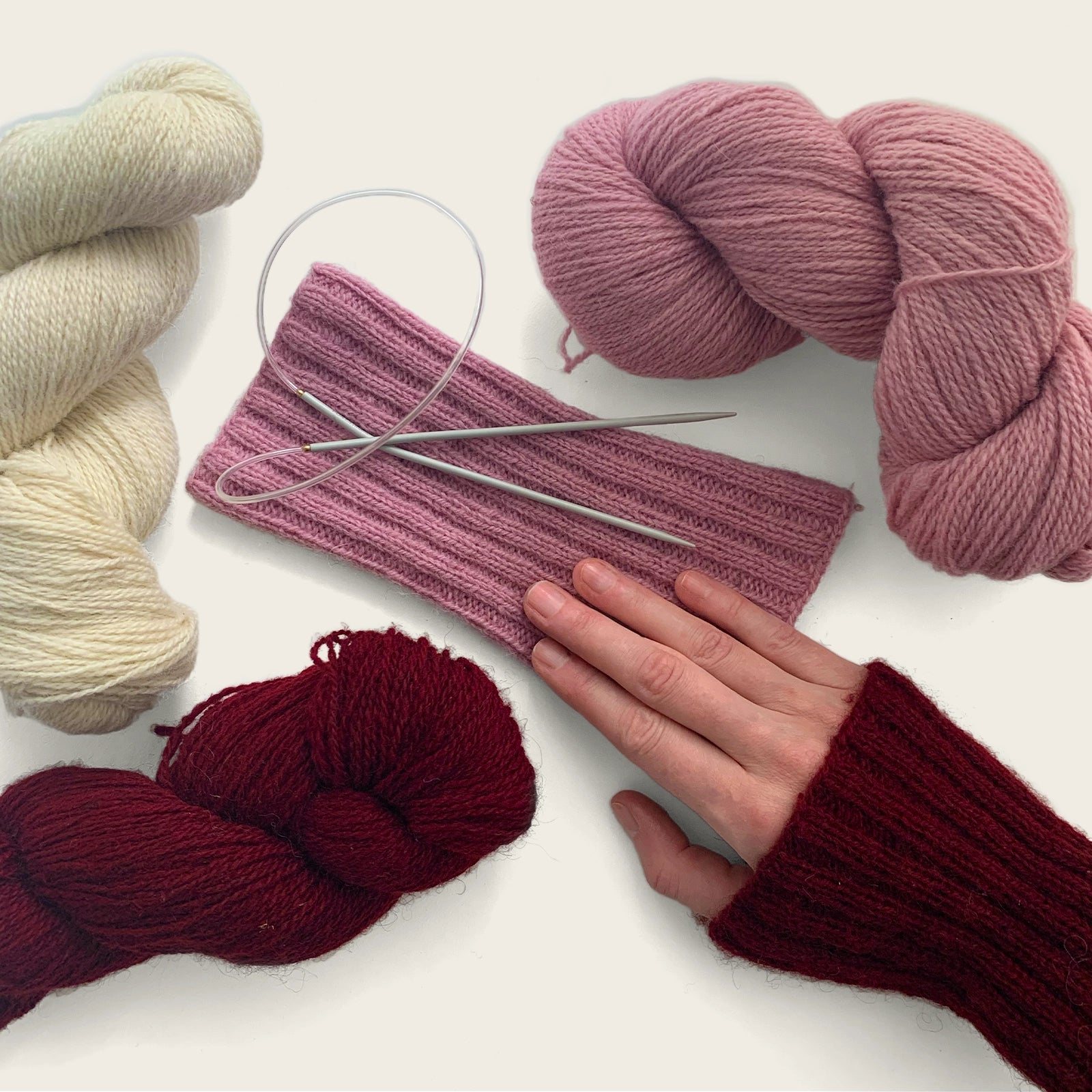 Sticksats handledsvärmare - rosa