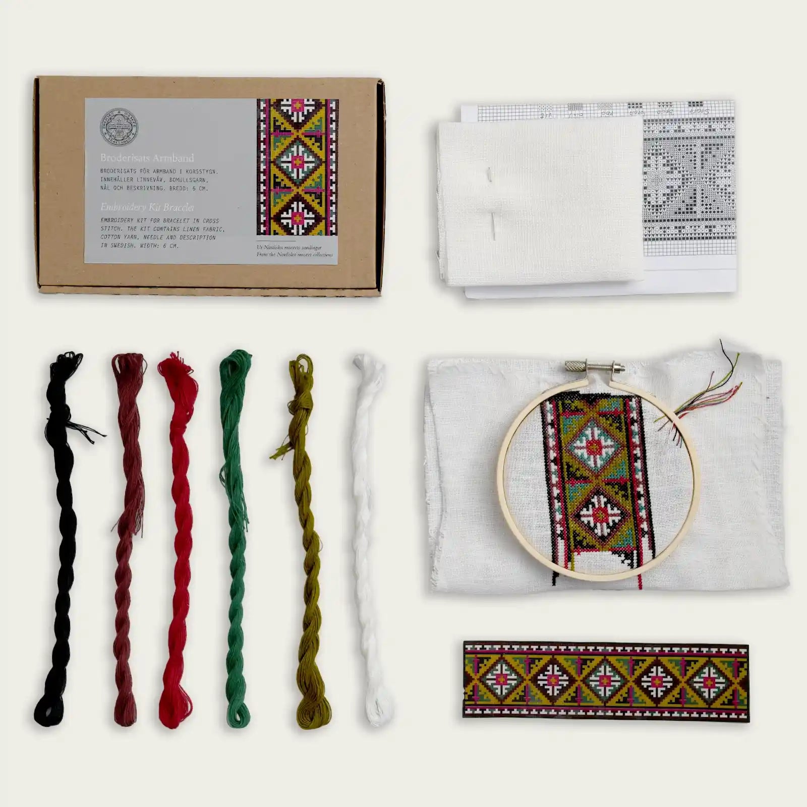 materialsats-broderisats-brodera-armband-brun