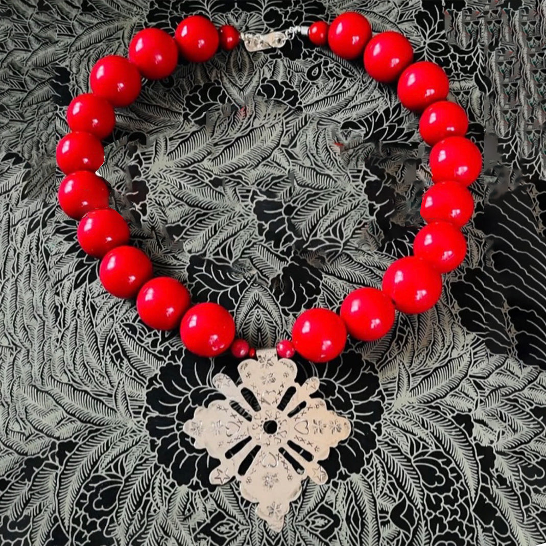 Smycke - Karin Ferner halsband röd