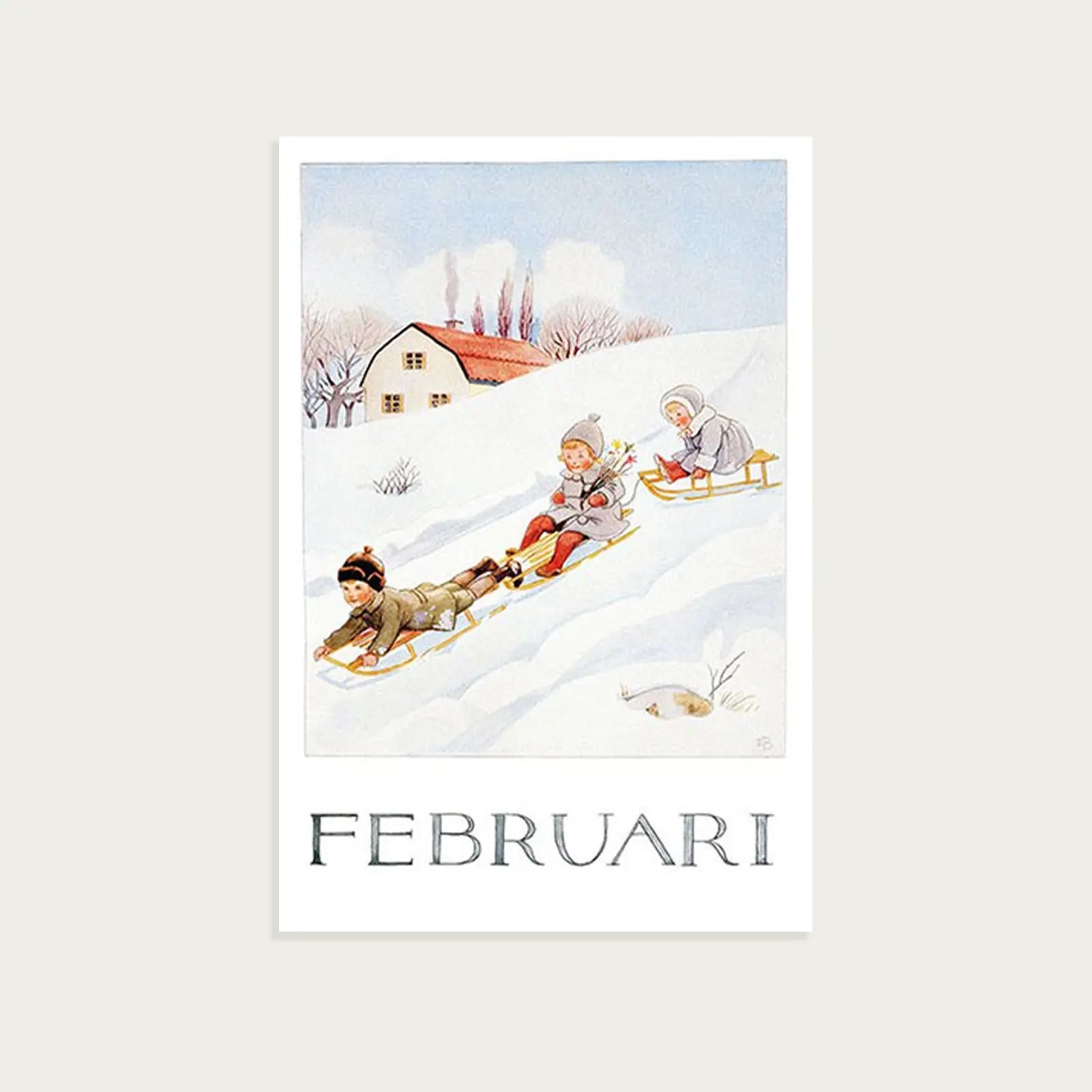 vykort-elsa-beskow-manadskort-februari