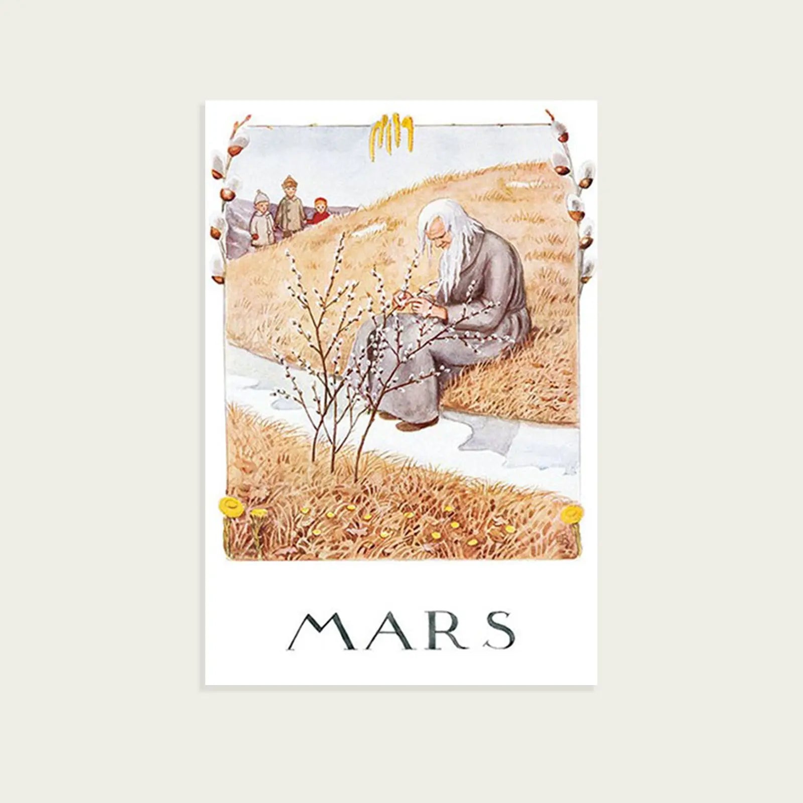 vykort-elsa-beskow-manadskort-mars